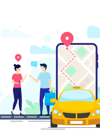 Taxi app illustration
