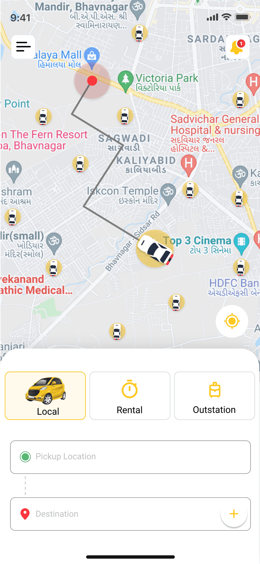 CabScript Driver App home screen with ride alerts and earnings overview